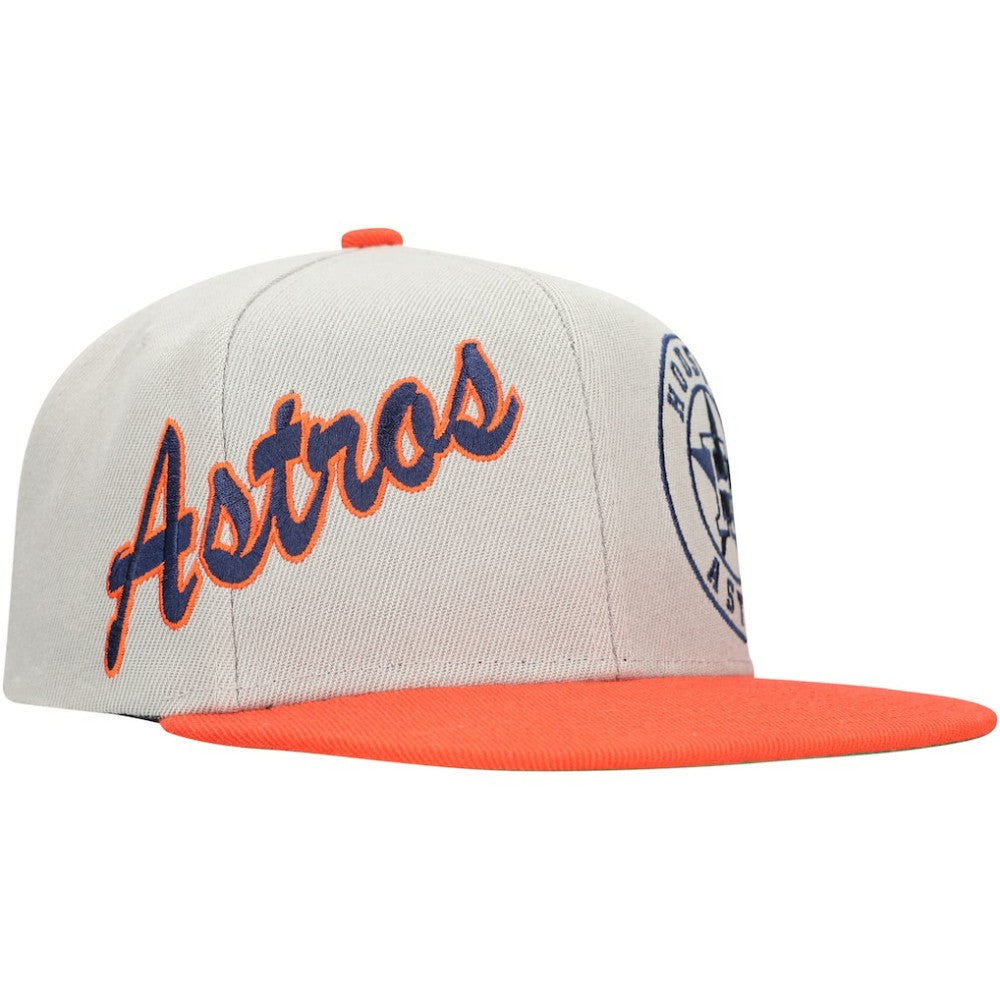 Houston Astros Mitchell & Ness Knock Out Panel Snapback Hat - MLB