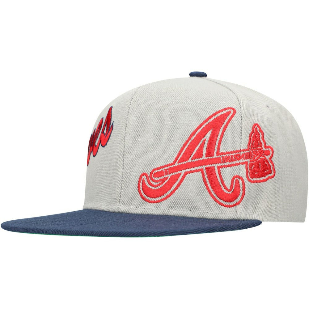 Atlanta Braves Mitchell & Ness Knock Out Panel Snapback Hat - MLB