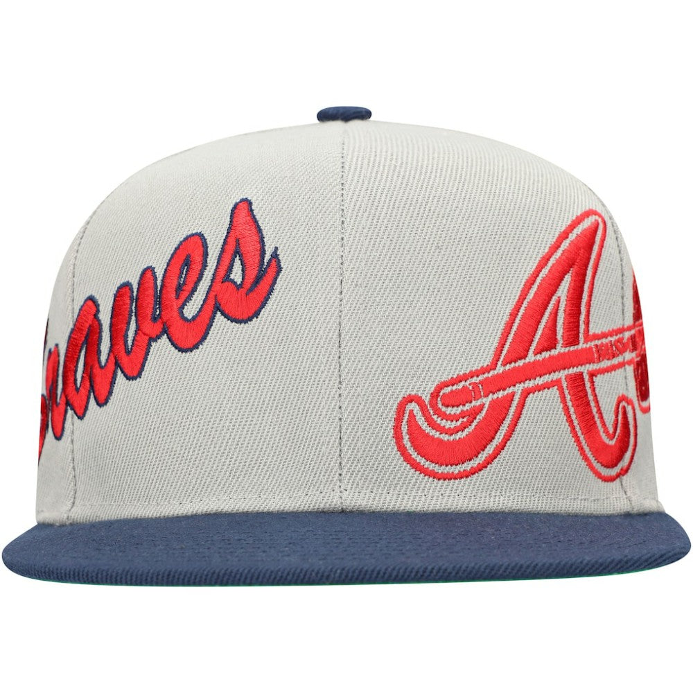 Atlanta Braves Mitchell & Ness Knock Out Panel Snapback Hat - MLB