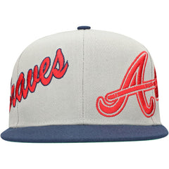 Atlanta Braves Mitchell & Ness Knock Out Panel Snapback Hat - MLB