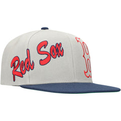 Boston Red Sox Mitchell & Ness Knock Out Panel Snapback Hat - MLB