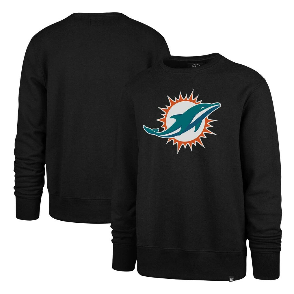 Miami Dolphins '47 Imprint Headline Pullover Sweatshirt Black | 47 brand