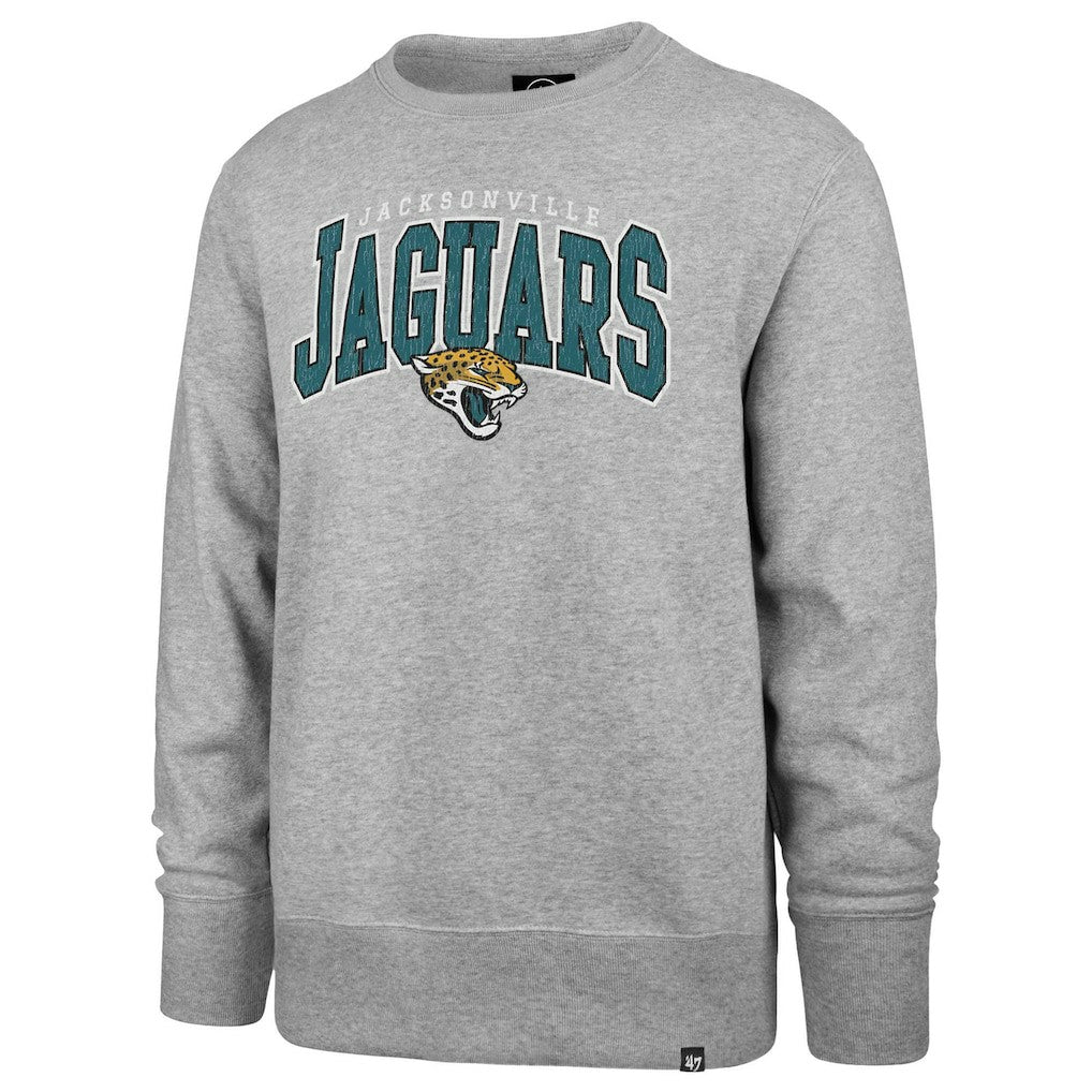 Jacksonville Jaguars '47 Varsity Block Headline Pullover Sweatshirt Gray | 47 brand