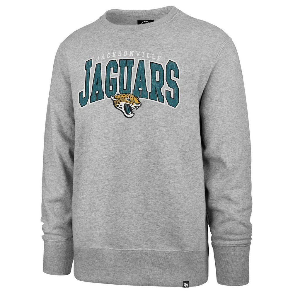 Jacksonville Jaguars '47 Varsity Block Headline Pullover Sweatshirt Gray | 47 brand