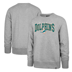 Miami Dolphins '47 Varsity Block Headline Pullover Sweatshirt Gray | 47 brand