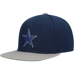 Dallas Cowboys Youth Two-Tone Snapback Hat Navy/Silver | Mitchell & Ness