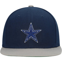 Dallas Cowboys Youth Two-Tone Snapback Hat Navy/Silver | Mitchell & Ness