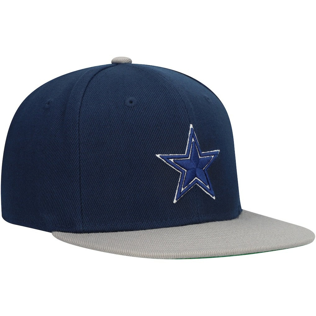 Dallas Cowboys Youth Two-Tone Snapback Hat Navy/Silver | Mitchell & Ness