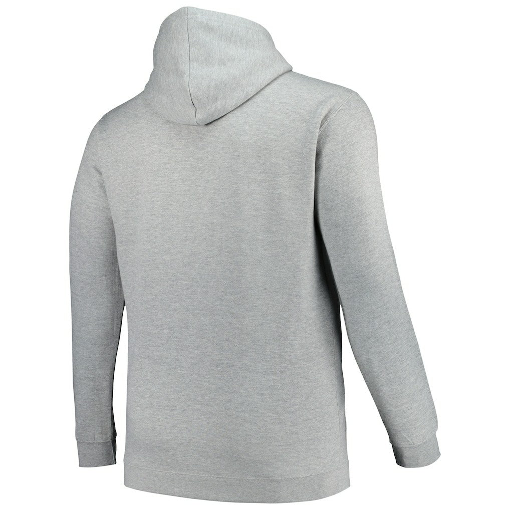 Charlotte Hornets Hardwood Classics Big & Tall Pullover Hoodie Heather Gray - NBA