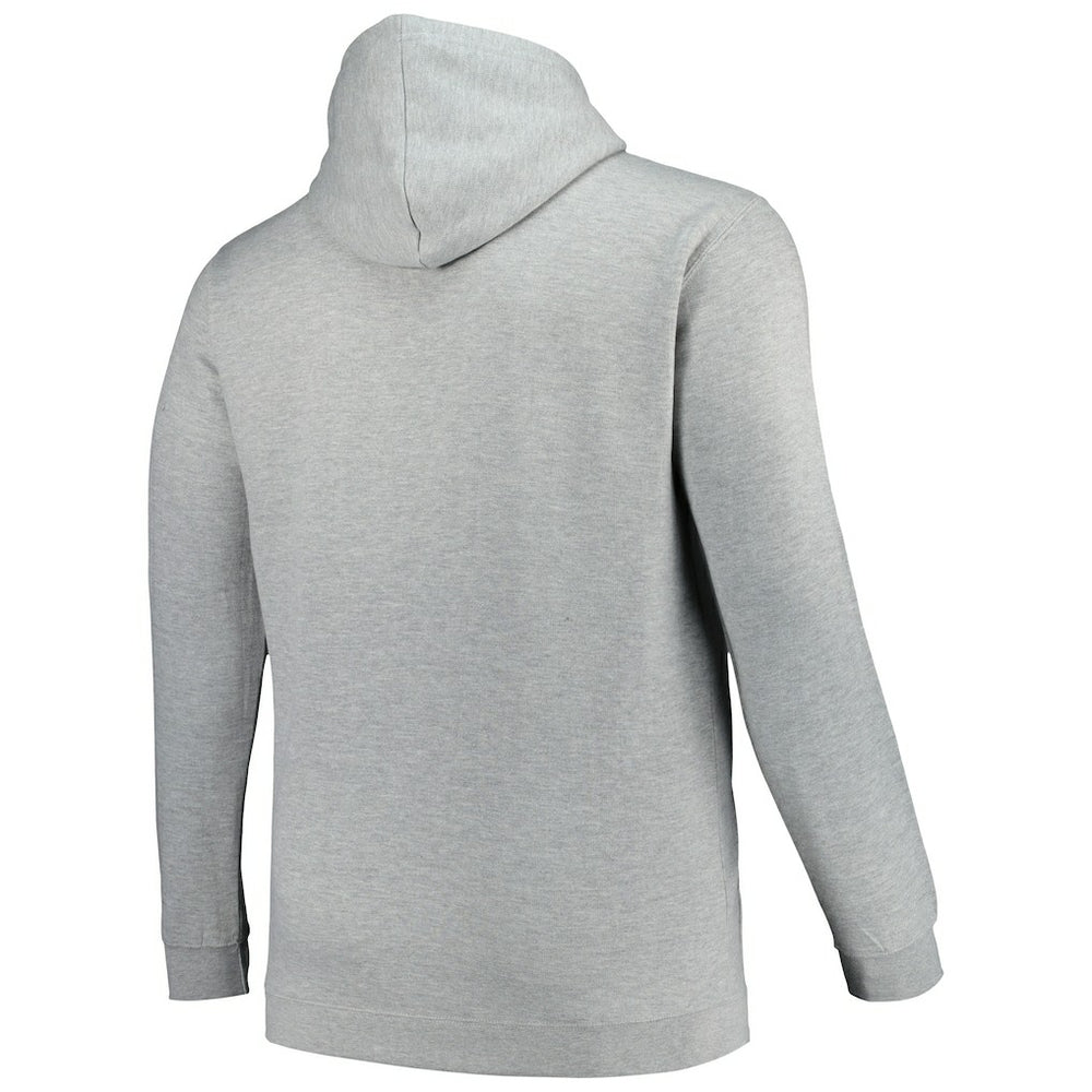 Charlotte Hornets Hardwood Classics Big & Tall Pullover Hoodie Heather Gray - NBA