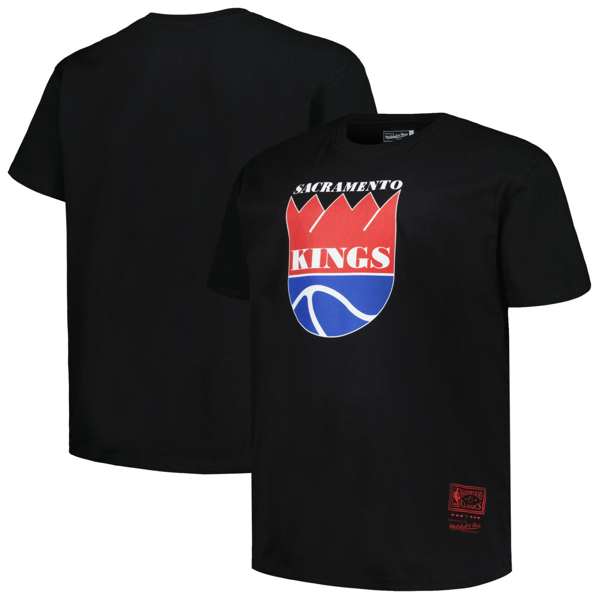 Sacramento Kings Big & Tall Hardwood Classics Vintage Logo T-Shirt Black - NBA