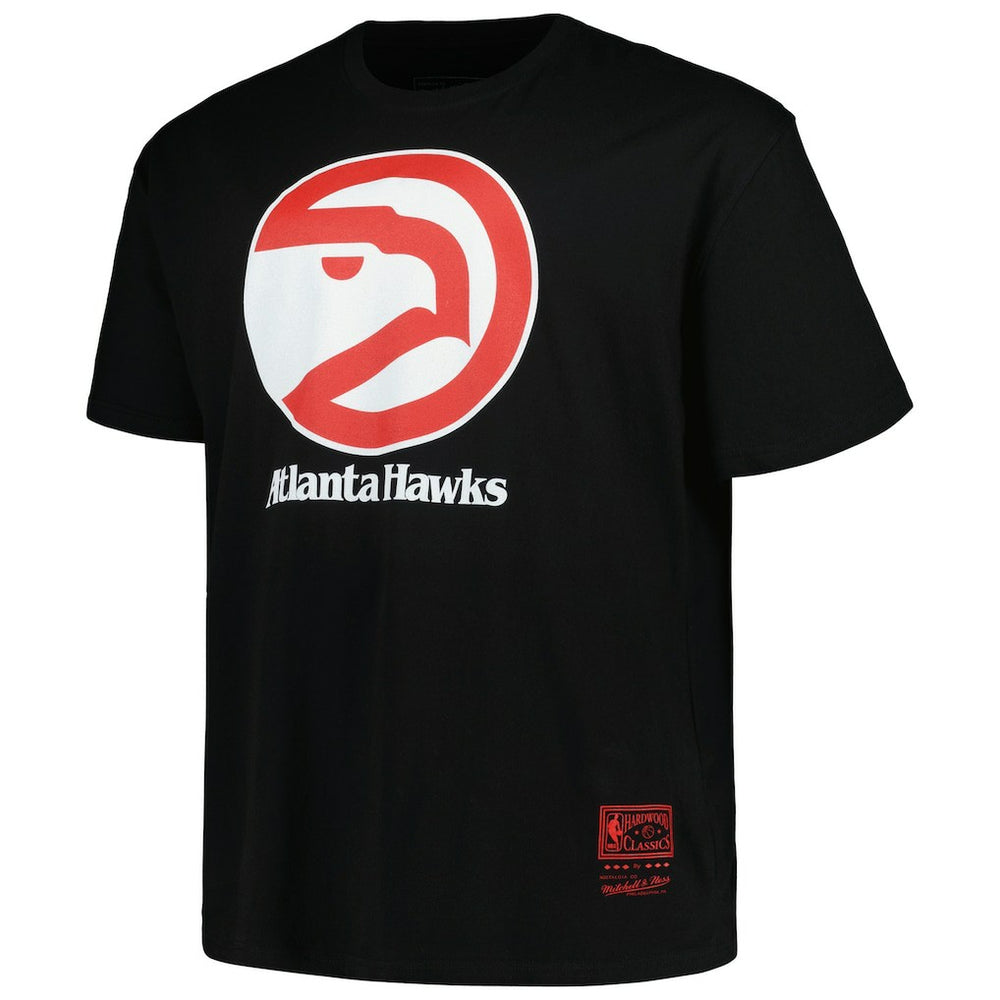 Atlanta Hawks Big & Tall Hardwood Classics Vintage Logo T-Shirt Black - NBA