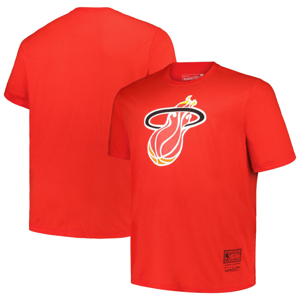 Miami Heat Big & Tall Hardwood Classics Vintage Logo T-Shirt Red - NBA
