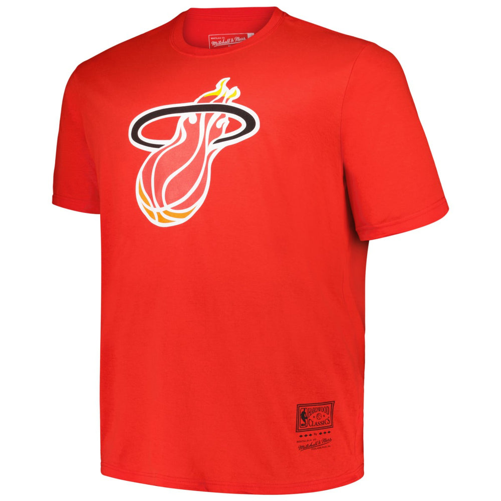 Miami Heat Big & Tall Hardwood Classics Vintage Logo T-Shirt Red - NBA