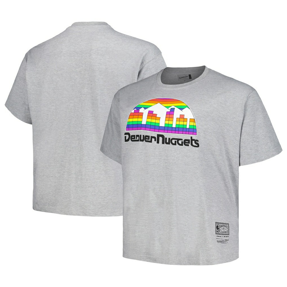 Denver Nuggets Big & Tall Hardwood Classics Vintage Logo T-Shirt Heather Gray - NBA
