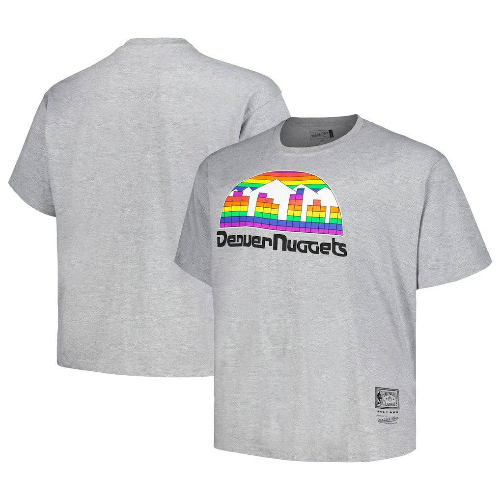 Denver Nuggets Big & Tall Hardwood Classics Vintage Logo T-Shirt Heather Gray - NBA