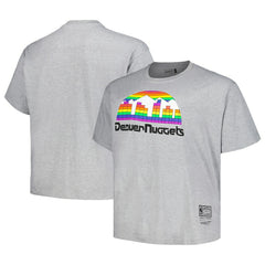 Denver Nuggets Big & Tall Hardwood Classics Vintage Logo T-Shirt Heather Gray - NBA