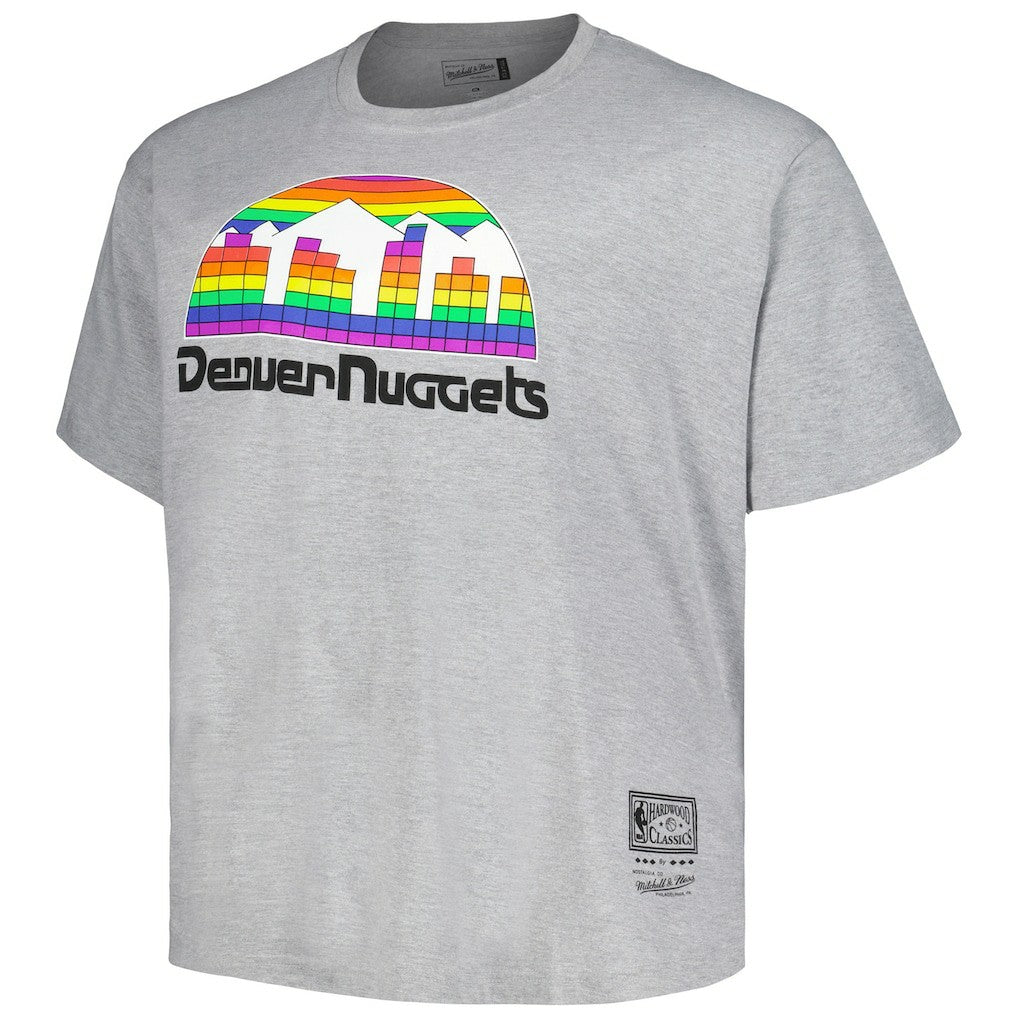 Denver Nuggets Big & Tall Hardwood Classics Vintage Logo T-Shirt Heather Gray - NBA