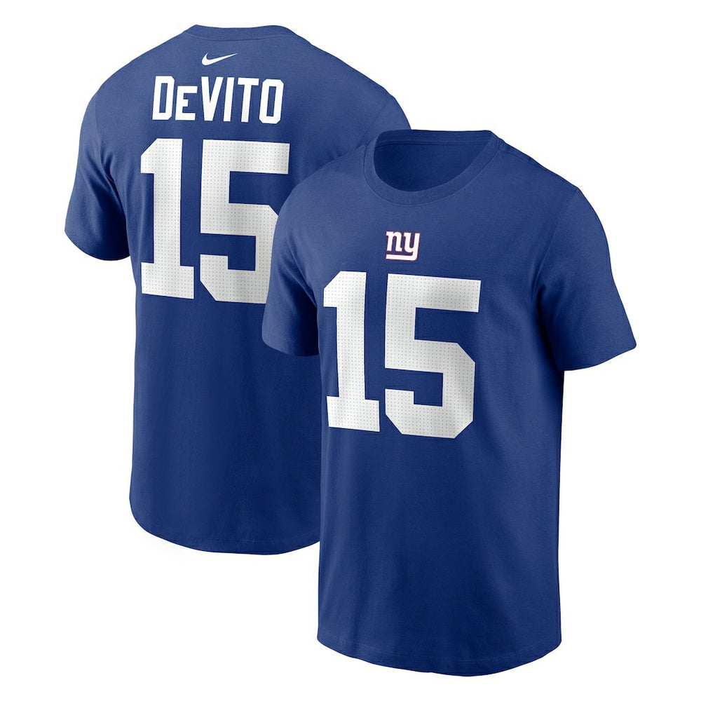 Tommy DeVito New York Giants Name & Number T-Shirt Royal | Nike for Sale