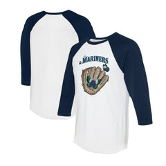 Seattle Mariners Tiny Turnip Unisex Butterfly Glove 3/4-Sleeve Raglan T-Shirt - MLB