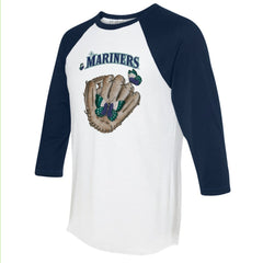 Seattle Mariners Tiny Turnip Unisex Butterfly Glove 3/4-Sleeve Raglan T-Shirt - MLB