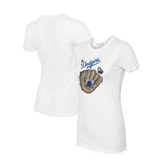Los Angeles Dodgers Tiny Turnip Women's Butterfly Glove T-Shirt - MLB