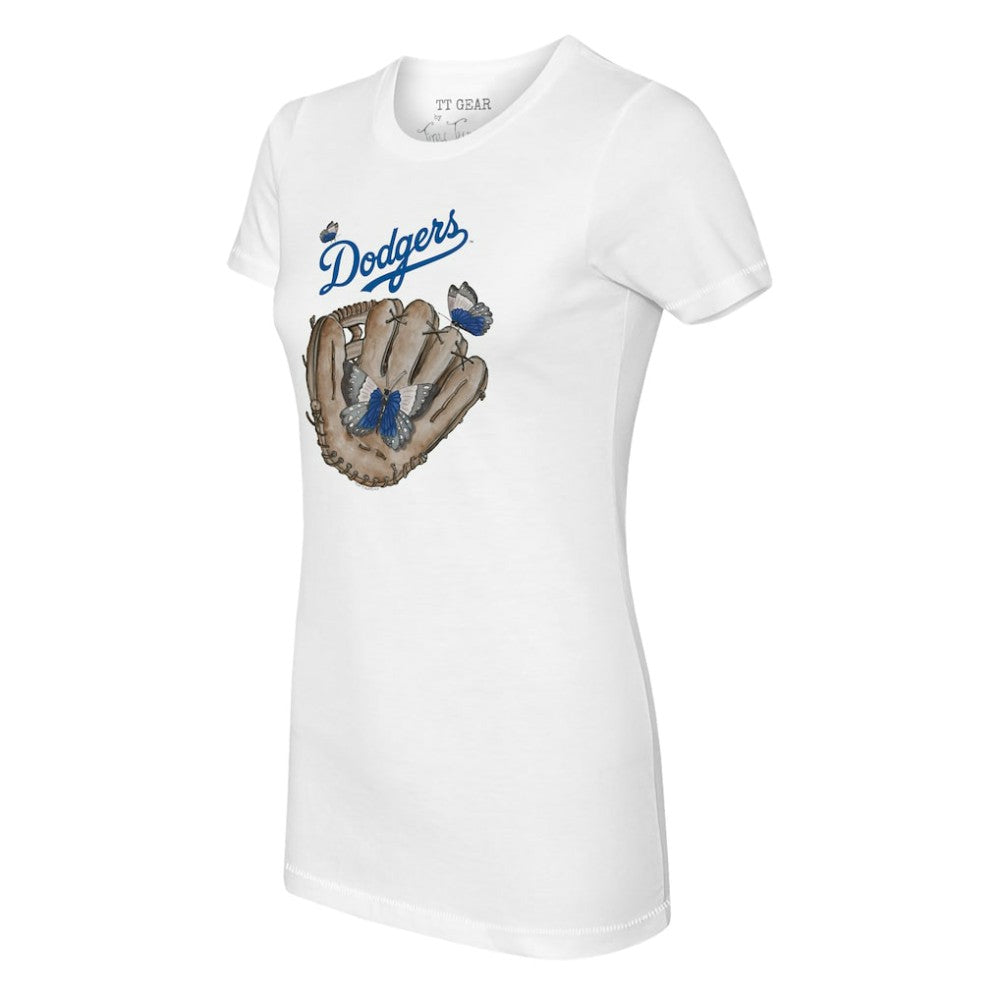 Los Angeles Dodgers Tiny Turnip Women's Butterfly Glove T-Shirt - MLB