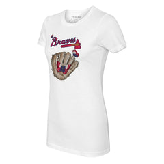 Atlanta Braves Tiny Turnip Women's Butterfly Glove T-Shirt - MLB