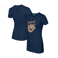 Detroit Tigers Tiny Turnip Women's Butterfly Glove T-Shirt - MLB