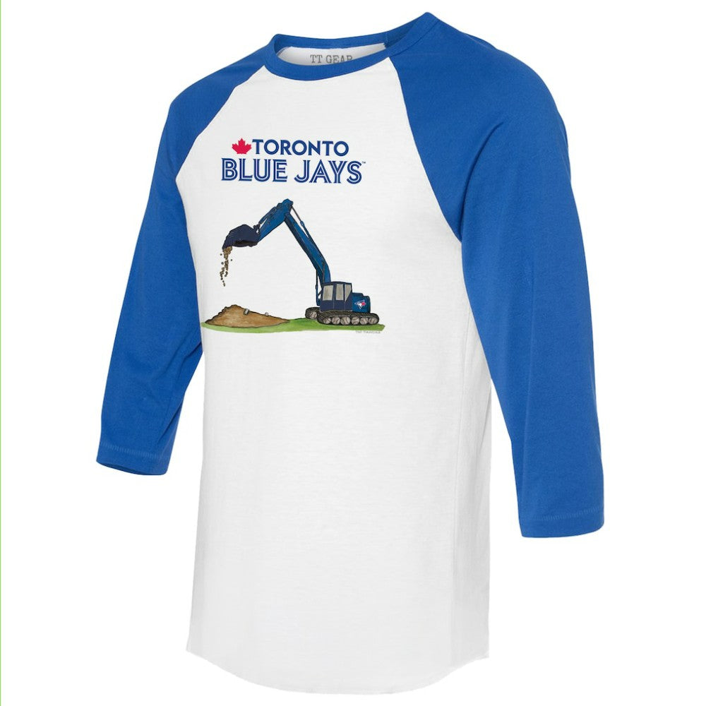 Toronto Blue Jays Tiny Turnip Unisex Excavator 3/4-Sleeve Raglan T-Shirt - MLB
