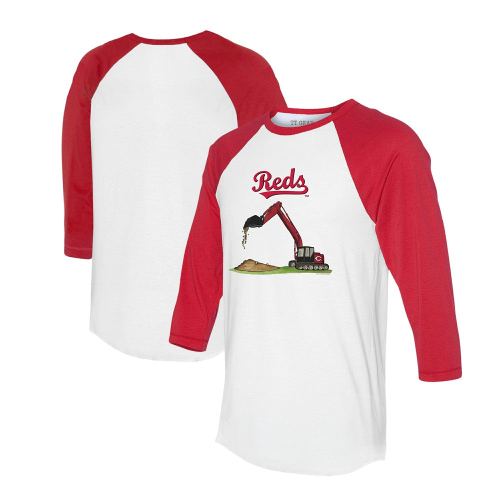 Cincinnati Reds Tiny Turnip Unisex Excavator 3/4-Sleeve Raglan T-Shirt - MLB