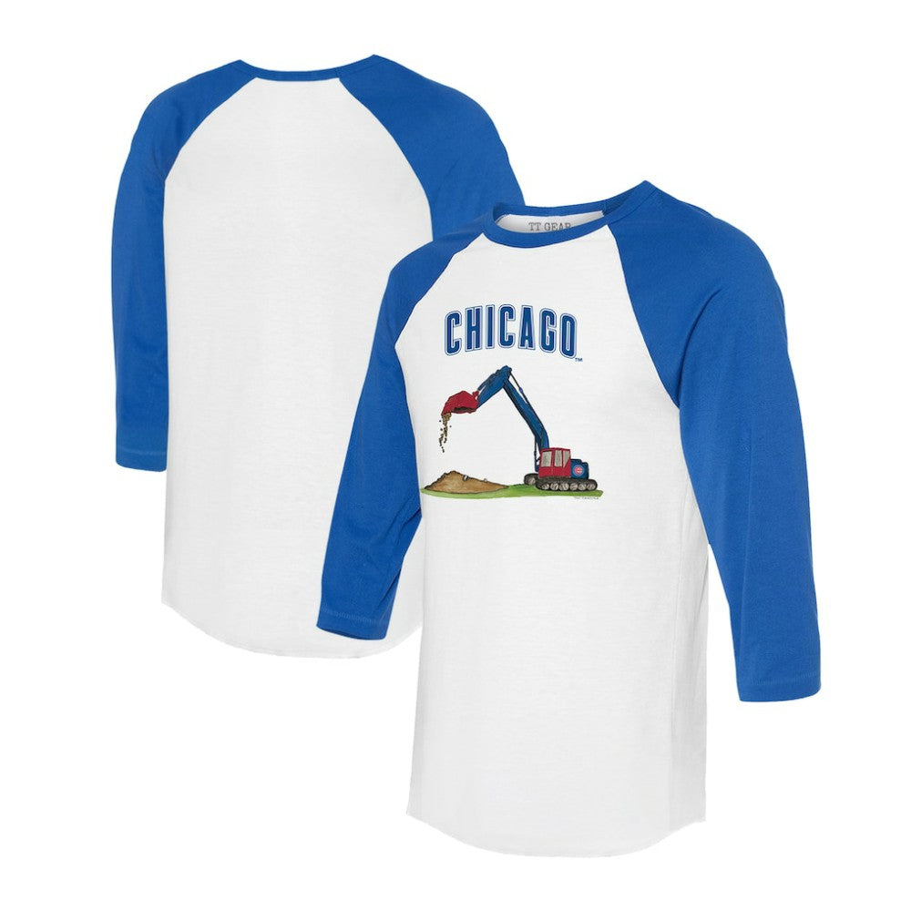 Chicago Cubs Tiny Turnip Unisex Excavator 3/4-Sleeve Raglan T-Shirt - MLB