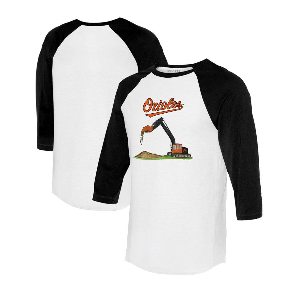 Baltimore Orioles Tiny Turnip Unisex Excavator 3/4-Sleeve Raglan T-Shirt - MLB