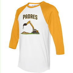 San Diego Padres Tiny Turnip Unisex Excavator 3/4-Sleeve Raglan T-Shirt - MLB
