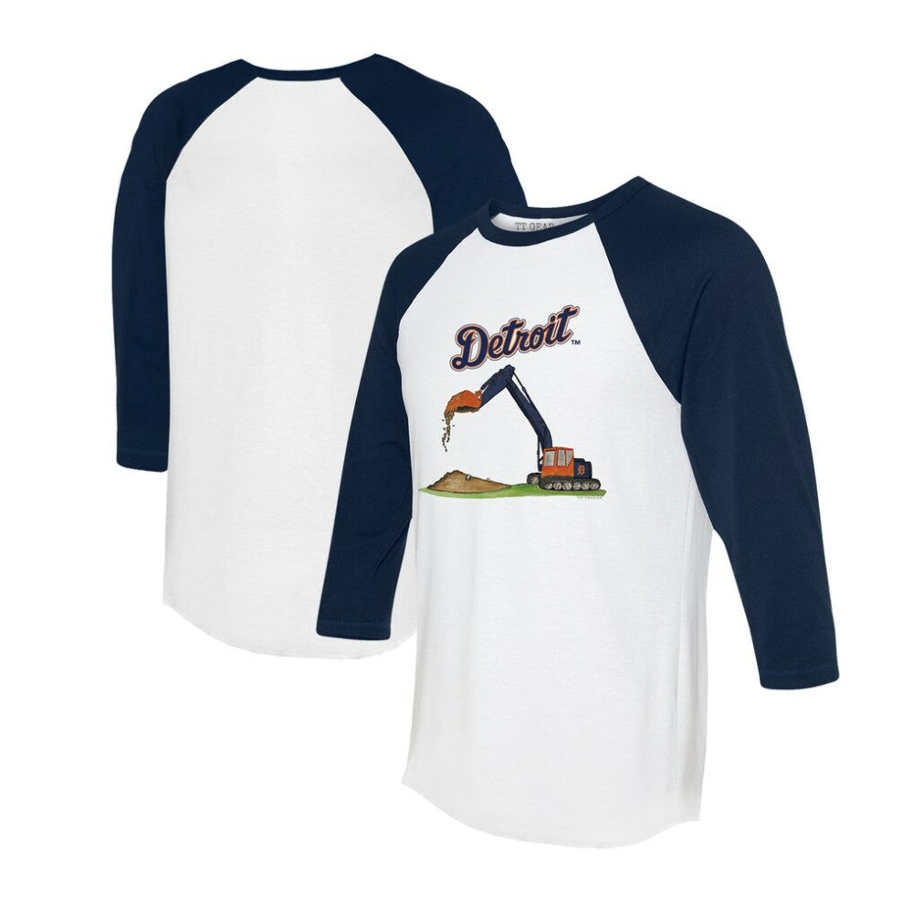 Detroit Tigers Tiny Turnip Unisex Excavator 3/4-Sleeve Raglan T-Shirt - MLB