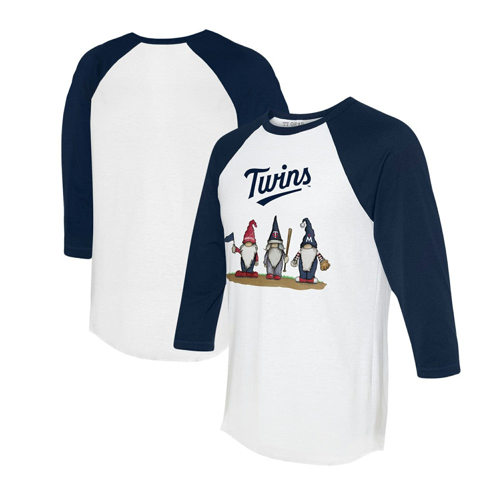 Minnesota Twins Tiny Turnip Unisex Gnomes 3/4-Sleeve Raglan T-Shirt - MLB