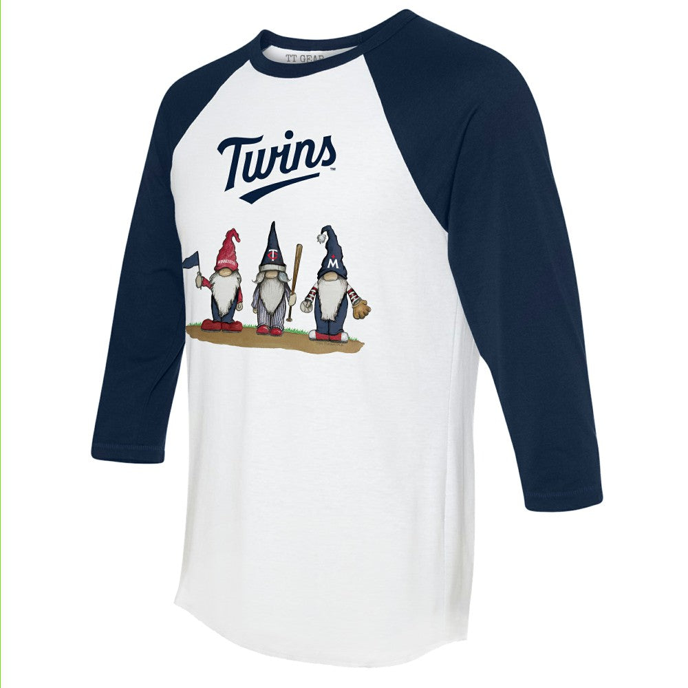 Minnesota Twins Tiny Turnip Unisex Gnomes 3/4-Sleeve Raglan T-Shirt - MLB
