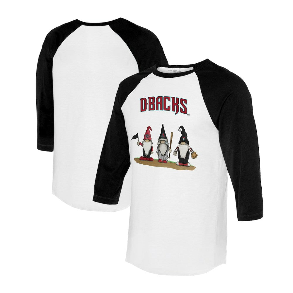 Arizona Diamondbacks Tiny Turnip Unisex Gnomes 3/4-Sleeve Raglan T-Shirt - MLB
