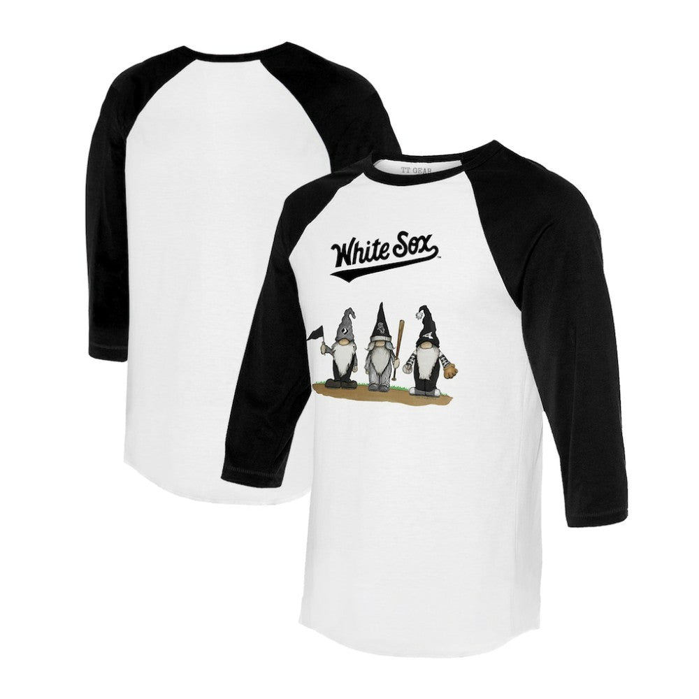 Chicago White Sox Tiny Turnip Unisex Gnomes 3/4-Sleeve Raglan T-Shirt - MLB