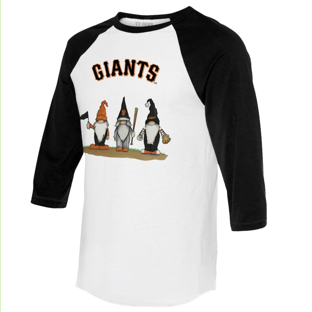 San Francisco Giants Tiny Turnip Unisex Gnomes 3/4-Sleeve Raglan T-Shirt - MLB
