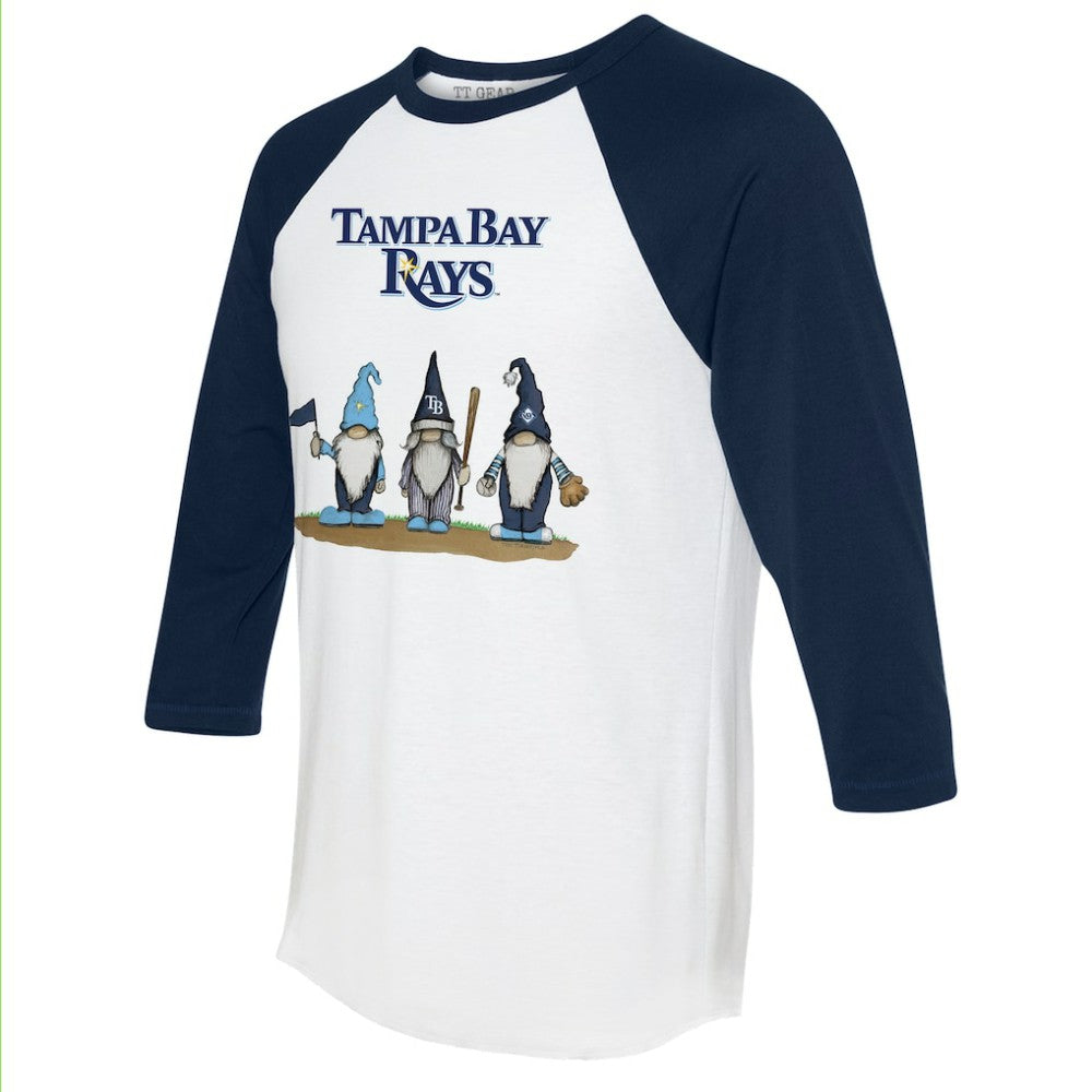 Tampa Bay Rays Tiny Turnip Unisex Gnomes 3/4-Sleeve Raglan T-Shirt - MLB