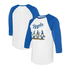 Kansas City Royals Tiny Turnip Unisex Gnomes 3/4-Sleeve Raglan T-Shirt - MLB