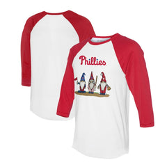 Philadelphia Phillies Tiny Turnip Unisex Gnomes 3/4-Sleeve Raglan T-Shirt - MLB
