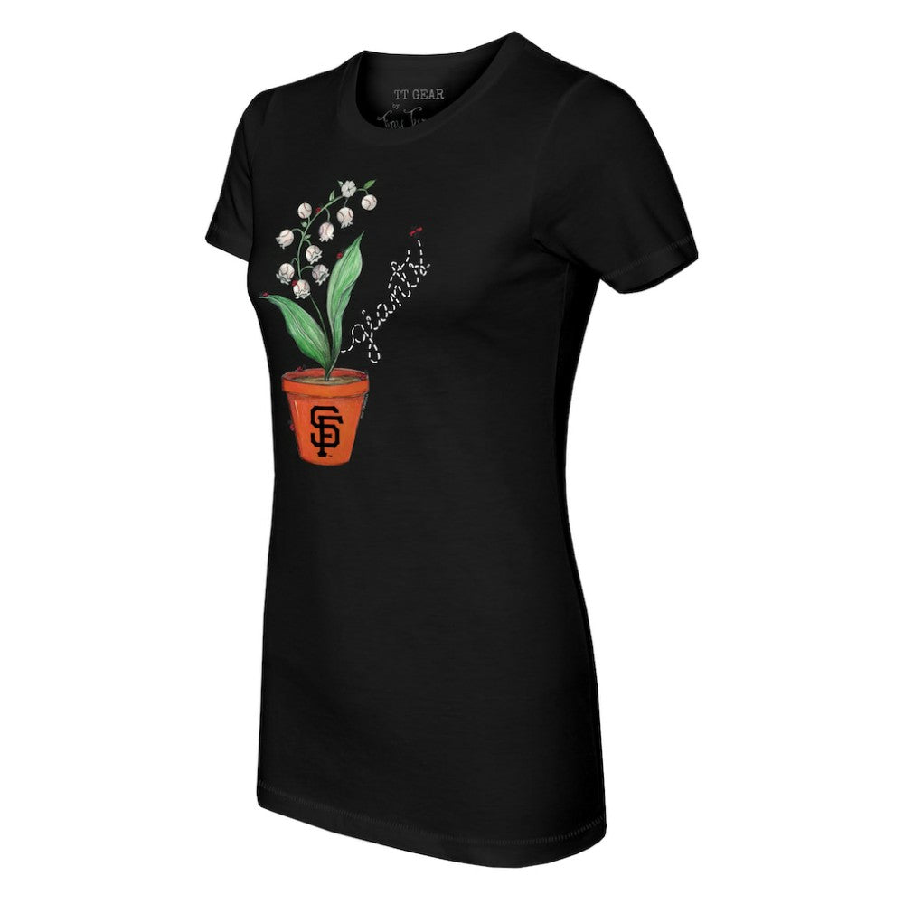 San Francisco Giants Tiny Turnip Women's Lilies & Ladybugs T-Shirt - MLB