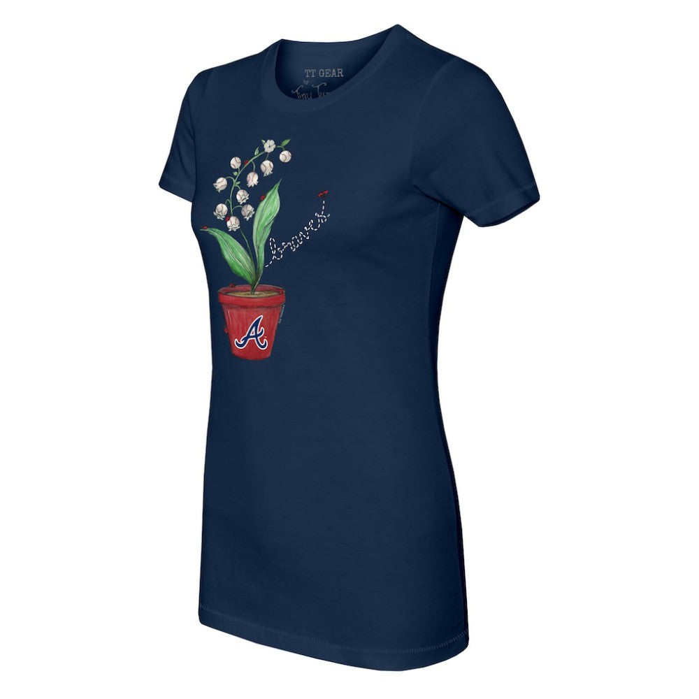 Atlanta Braves Tiny Turnip Women's Lilies & Ladybugs T-Shirt - MLB