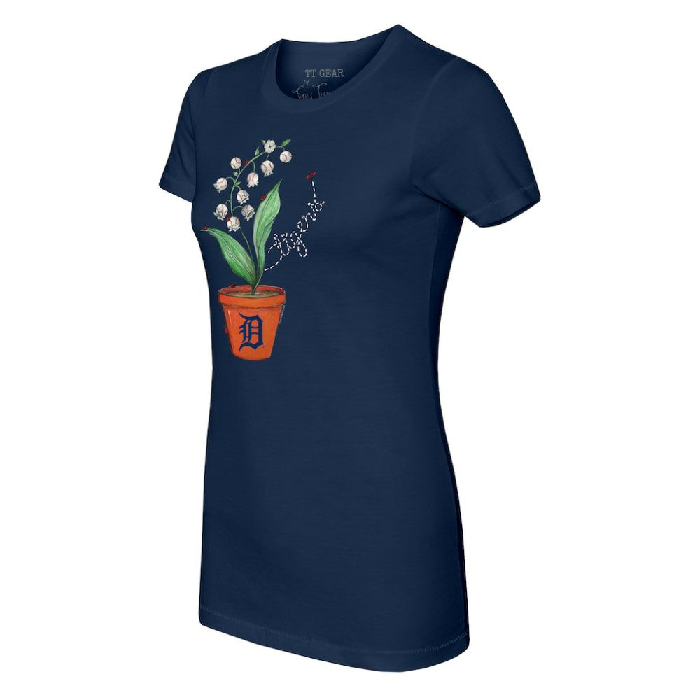 Detroit Tigers Tiny Turnip Women's Lilies & Ladybugs T-Shirt - MLB