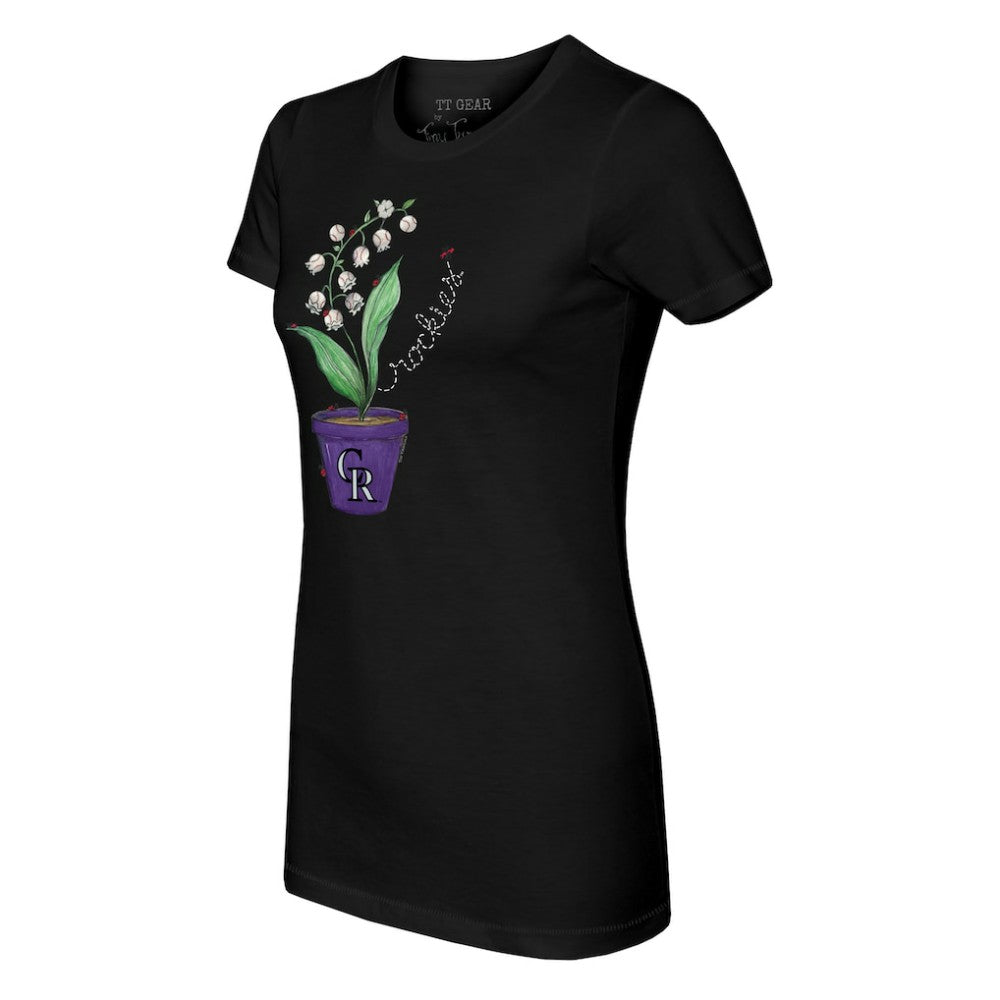 Colorado Rockies Tiny Turnip Women's Lilies & Ladybugs T-Shirt - MLB