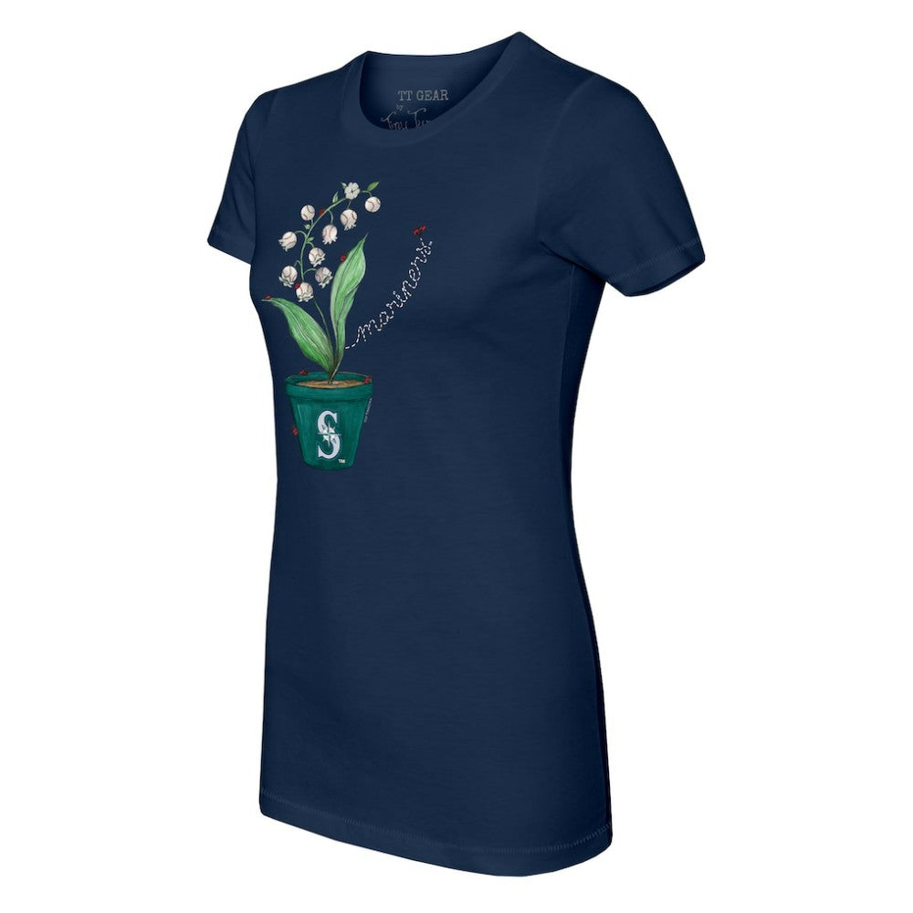 Seattle Mariners Tiny Turnip Women's Lilies & Ladybugs T-Shirt - MLB