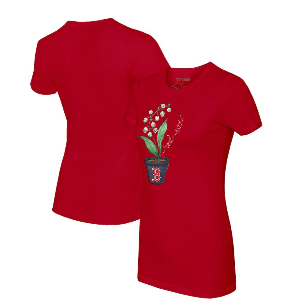 Boston Red Sox Tiny Turnip Women's Lilies & Ladybugs T-Shirt - MLB