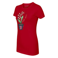 Boston Red Sox Tiny Turnip Women's Lilies & Ladybugs T-Shirt - MLB